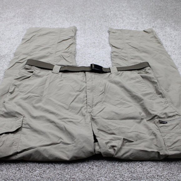 Columbia Silver Ridge Convertible Pants Mens 38x32 Beige Belted Cargo Omni-Shade - Picture 2 of 16